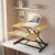 Vellida 32 Inch Desk Converter, Height Adjustable Sit to Stand Riser, Dual Monitor and Laptop Workstation with Wide Keyboard Tray, Standing Computer Desk, Natural Color