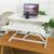 Vellida 32 Inch Desk Converter, Height Adjustable Sit to Stand Riser, Dual Monitor and Laptop Workstation with Wide Keyboard Tray, Standing Computer Desk, White