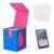 Venssu MTG Deck Box with Commander Display, Fits TCG Cards (Blue&Pink)