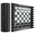 VENTUREBOARD XL Full-Size 10 Inches Magnetic Unique Chess Set Board Game – Folding Board, Travel Chess Board Game Pieces – (Black/Grey)