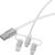 Verbatim Essentials [1 m] 3-in-1 USB-A to USB-C Micro & Lightning Cable 18 W, QC 3.0 Charging Cable, Data Cable for iPhone 17 16 Samsung Galaxy S25 Google Pixel 9, iPad, MacBook Air, Fast Charging