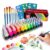 Verdeart 60 Color Fabric Paint Set – 3D Puffy Permanent Textile Paint for T-Shirts, Jeans & Crafts with 10 Brushes, Palette and 3 Stencils