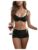 Verdusa Women’s 3 Piece Halter Bikini Sets Polka Dots Bikinis with Boyshort Brown Large