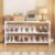 Vertical Shoe Rack for Entryway 3 Tier Free Standing Shoe Shelf