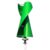 Vertical Wind Turbine Generator 800W High Efficiency Coreless Permanent Magnet 3 Phase, 12V/24V/48V Optional, 24V Version Without Controller, Green