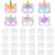 Vertintong 24 Pcs Color Your Own Mask DIY Unicorn Mask Crafts for Kids