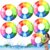 Vertintong 6 Pcs Inflatable Pool Float Bulk Swim Tube for Adult Swimming Ring Pool Floaties for Beach Summer Lake Beach Hawaiian Vacation Party Decoration (28 Inches,Mix Color)