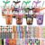 Vesici 198 Pcs Halloween Party Favors Bulk Halloween Party Supplies Set with 16oz Cups, Pumpkin Cards, Pencils, Sticky Notes, Keychains, Ribbon for Students Classroom Exchange Gift