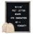 Veskaoty Felt Letter Board with 478 Letters & Stand, 16 x 20 inch, Black
