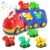 Veslier Toddler Car Toy for 2 3 4 5 Years Old, Dinosaur Transport Carrier Truck with 4 Pack Small Pull Back Dino Car, Friction Power Vehicle Christmas Birthday Gift for 18M+ Kids Boys Girls