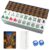 VETEB American Mahjong Tile Set Charming European Village Colorful Buildings Evening Lantern Light 166 Acrylic Mahjong Tiles 1.4″ Large Mahjong Game Set with Bag and Accessories for Gift Travel Party