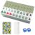 VETEB American Mahjong Tile Set Chinoiserie Yellow Lemons Green Leaves Blue Mediterranean Tile 166 Acrylic Mahjong Tiles 1.4″ Large Mahjong Game Set with Bag and Accessories for Gift Travel Party