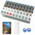 VETEB American Mahjong Tile Set Colorful Coastal Village Floral Street Sea View 166 Acrylic Mahjong Tiles 1.4″ Large Mahjong Game Set with Bag and Accessories for Gift Travel Party