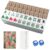 VETEB American Mahjong Tile Set Colorful Stained Glass Pink Green Gold Accents 166 Acrylic Mahjong Tiles 1.4″ Large Mahjong Game Set with Bag and Accessories for Gift Travel Party