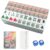 VETEB American Mahjong Tile Set Pink Among Lotus Flowers Vibrant Watercolor Art 166 Acrylic Mahjong Tiles 1.4″ Large Mahjong Game Set with Bag and Accessories for Gift Travel Party