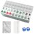 VETEB American Mahjong Tile Set White Marble Natural Veining 166 Acrylic Mahjong Tiles 1.4″ Large Mahjong Game Set with Bag and Accessories for Gift Travel Party