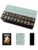 VETEB Halloween American Mahjong Tile Set Halloween Themed Black Bats Pastel Blue Plaid 160 Acrylic Mahjong Tiles 1.4″ Game Set with Bag & Accessories for Gift Travel Party (Skull)