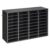 VEVOR Literature Organizer, 36 Compartments Office Mailbox with Detachable Shelves, Wooden Mailbox Sorter with Particle Board, Countertop Office Home Storage Organizer for File, Document, Paper, Black