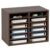 VEVOR Literature Organizers, 12 Compartments Office Mailbox with Adjustable Shelves, Wood Literature Sorter 20.4x12x16.1 inches for Office, Home, Classroom, Mailrooms Organization, EPA Certified Brown