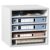 VEVOR Literature Organizers, 5 Compartments Office Mailbox with Adjustable Shelves, Wood Literature Sorter 13.9x12x13 inches for Office, Home, Classroom, Mailrooms Organization, EPA Certified, White