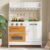 VEVOR Play Kitchen for Kids, Wooden Kids Kitchen Playset with Real Lights & Sounds, Food & Cookware Accessories, Pretend Play Toy Set, Sink, Oven, Stove, Cabinet, for Toddlers, Girls & Boys Ages 3-8
