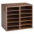 VEVOR Wood Literature Organizer 12 Compartments Office Mailboxes Brown