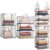 VewePata 5 Tier Closet Hanging Organizers, 3 + 2 Tier Metal Storage Shelves