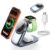 Vexirum 3-in-1 Wireless Charging Station for MagSafe,Foldable Magnetic Stand for iPhone 17/Air/16/15/14/13/12 Series, Apple Watch/AirPods,15W Fast Wireless Charger for Home/Office/Travel