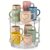 Veystor 360° Rotatable Coffee Mug Holder for Countertop, Plastic Coffee Cup Organizer for Cabinet, 2-Tier Clear Mug Rack for Coffee Station, Kitchen, Home