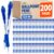 Vezzse 200 Pack Ballpoint Pens Bulk, No Bleed Blue Pens Ballpoint Medium Point 1mm with Super Soft Grip, Blue Ink Pens Smooth Writing, School, Office, Teacher Supplies