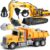 VGY 2 Pack Large Construction Engineering Truck Toys,Excavator Toys for Boys 3-5 Year Old with Moveable Claw,Trucks for Kids Ages 4-8 with Lifting Back Dump Truck,Christmas Birthday Gift for Toddlers