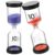 VICASKY 2pcs Classic-Shaped Countdown Hourglass Sand Timer for Bathing and Playtime, Portable Plastic Material with Fine Workmanship, Decorative and Charming Design