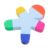 VICASKY 3pcs 1 Human Shape Fluorescent Marker Pens Plastic Colorful Set