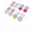 VICASKY High Translucent Round Eyelash Case 8pcs Diamond Faceted Eyelash Organizer for Makeup Artists and Beauty Enthusiasts