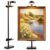 Victawks Adjustable Tabletop Easel Stand with Picture Frame Light, Picture Easels for Display Up to 29″ H, Metal Picture Frame Holder Stand Table for Art, Photo (Black)
