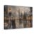 Victorian Christmas City Canvas Wall Art, Snowy Street Inner Frame Scene