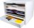 Victor Wood Desktop Organizer with Closing Door, W4720 (White), No Assembly Required…