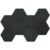 Vienrose Hexagon Felt Bulletin Board Self Adhesive Pin Board Wall Decoration Tiles with 35 Push Pins for Office Home and School, Black 8 Pack