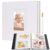 Vienrose Self Adhesive Photo Album 40 Pages for Wedding, Baby Growth, White