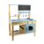 Vigorange Wooden Mud Kitchen, Outdoor Play Kitchen with Sink, Blackboard, Storage Shelves and Kitchen Accessories, Fir Wood Pretend Kitchen for Boys and Girls