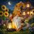 VIHOSE Solar Bee Gnome Decorations for Yard – 8” Funny Bee Resin Gnome Figurine Holding Lantern with Solar LED Lights for Indoor Outdoor Patio Lawn Decor Summer Garden Presents