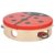 Vikye 15cm Handheld Tambourine Wood Rhythm Instrument 4 Pairs of Bells for Dance and Singing Fun (Beetle)