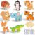 Vileafy 8 Pack Animal Craft Kits, DIY Paint & Build Wooden Toys for Kids