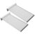 VILLCASE 2pcs Blank Aluminum Alloy Door Sign Plate 11×5 Double-sided Interchangeable Name Plate Holder Slot and Slideout Design for Nursing Home and Healthcare