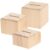 VILLCASE 3pcs Wooden Ring Display Stand Square Set for Retail Shops