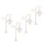 VILLCASE 4pcs Vintage White Mini LED Lamp Post for Dollhouse Environments with Realistic Illumination and Versatile Placement, 5.63×3.15×1.73in Miniature Street Light for Holiday Village
