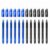 VILMA Erasable Gel Pens, 12 Pack (6 Blue + 6 Soft Black), 0.7mm Fine Point, Heat Erasable Gel Ink Pens, Capped Design, Smooth Writing for Home & Office