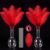 Vincreem 31 Pcs Red Large Ostrich Feathers Bulk Making Kit 16-18 Inch Natural Feathers Wire Tape for Vase Wedding Centerpieces Floral Arrangements Party Table Decor DIY Crafts
