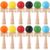 Vinsot 12 Pack Kendama Solid Wood Ball and Cup Hand Eye Coordination Toy Wooden Kendama Catch Ball Toy for Kids Teens Adults Beginner Gifts (Solid Color)