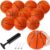 Vinsot 6 Pack Mini Rubber Basketballs Set 7 Inch Mini Hoop Basket Ball with Air Pump for Beginner Basketball Arcade Games Indoor Outdoor Pool Party Favors (Orange)